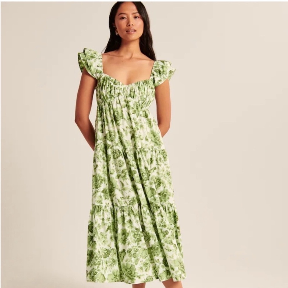 Floral Green Dress